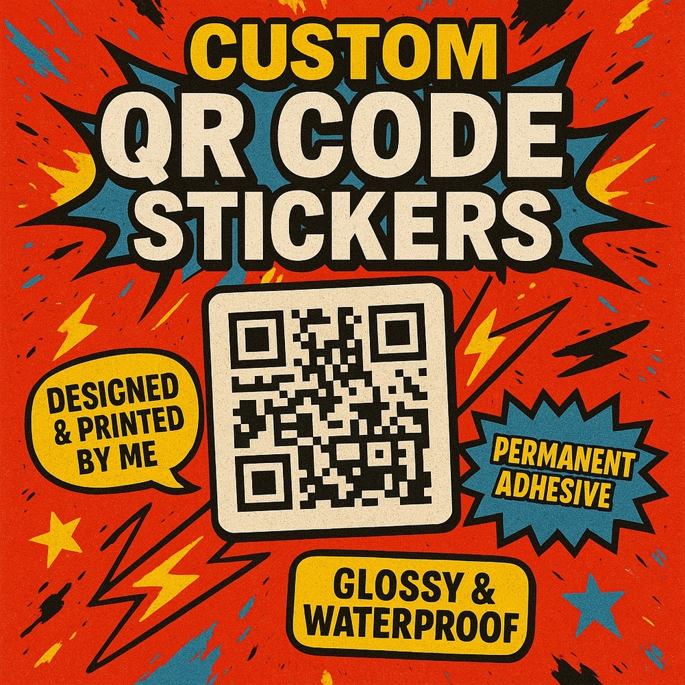 120 CUSTOM QR CODE Sticker Pack